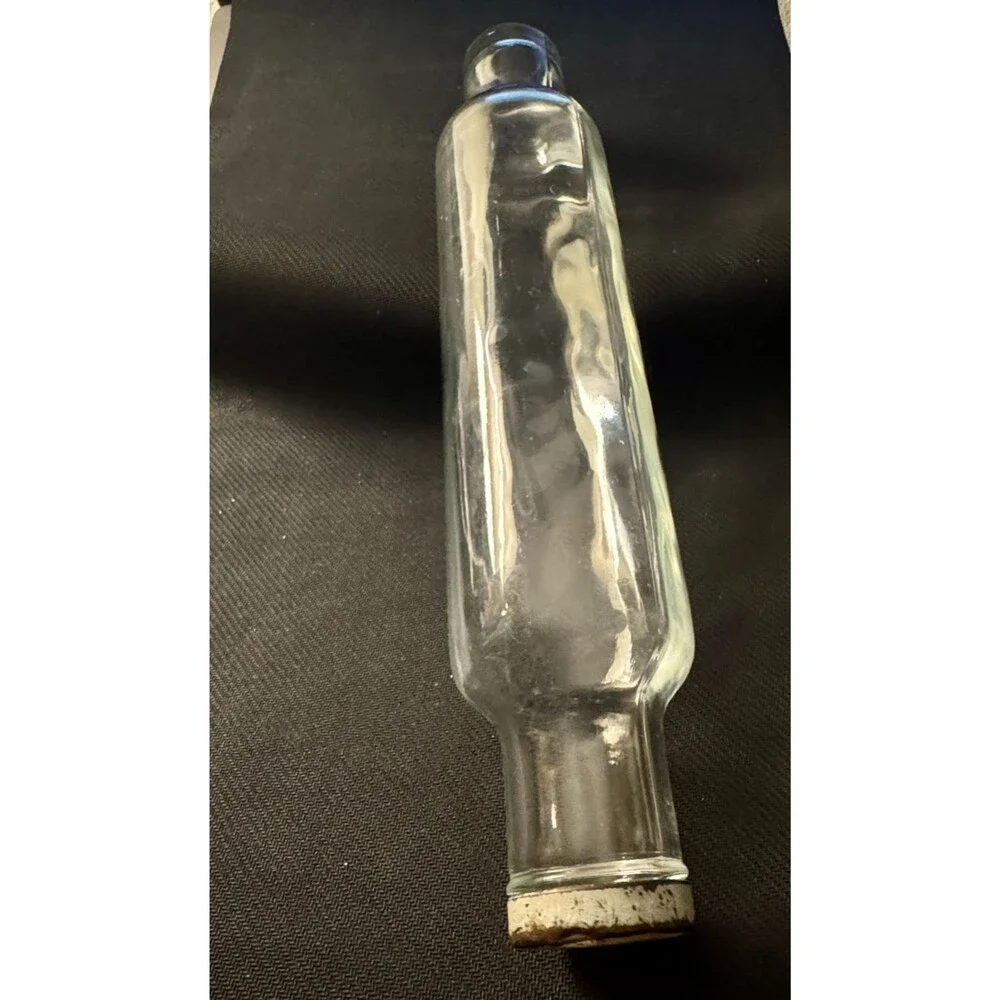 Vintage Roll Rite Clear Glass Rolling Pin w/ Cork Lined Cap